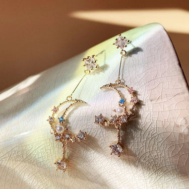 Moon and Star Earring